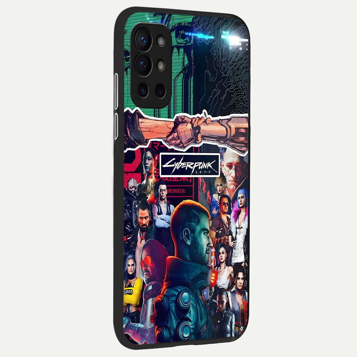  CYBERPUNK Legacy back cover For OnePlus 9R slim fit glass case with vibrant aesthetic design