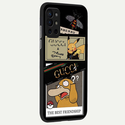  Cartoon Brand Play Mashup back cover For OnePlus 9R slim fit glass case with vibrant aesthetic design