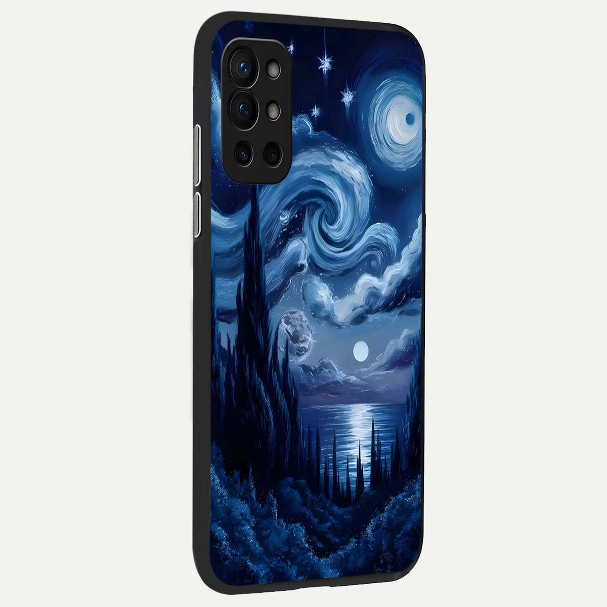  Celestial Dream Van Gogh back cover For OnePlus 9R slim fit glass case with vibrant aesthetic design