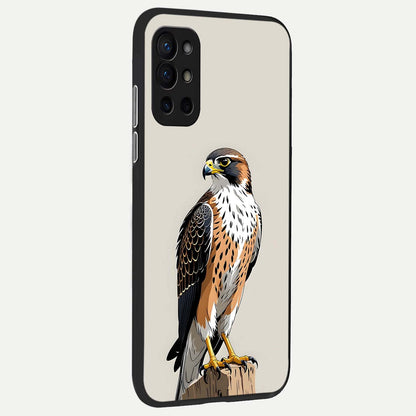  Clever Eagle back cover For OnePlus 9R slim fit glass case with vibrant aesthetic design