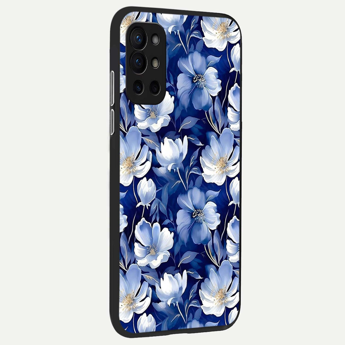  Cute Floral Patterns back cover For OnePlus 9R slim fit glass case with vibrant aesthetic design
