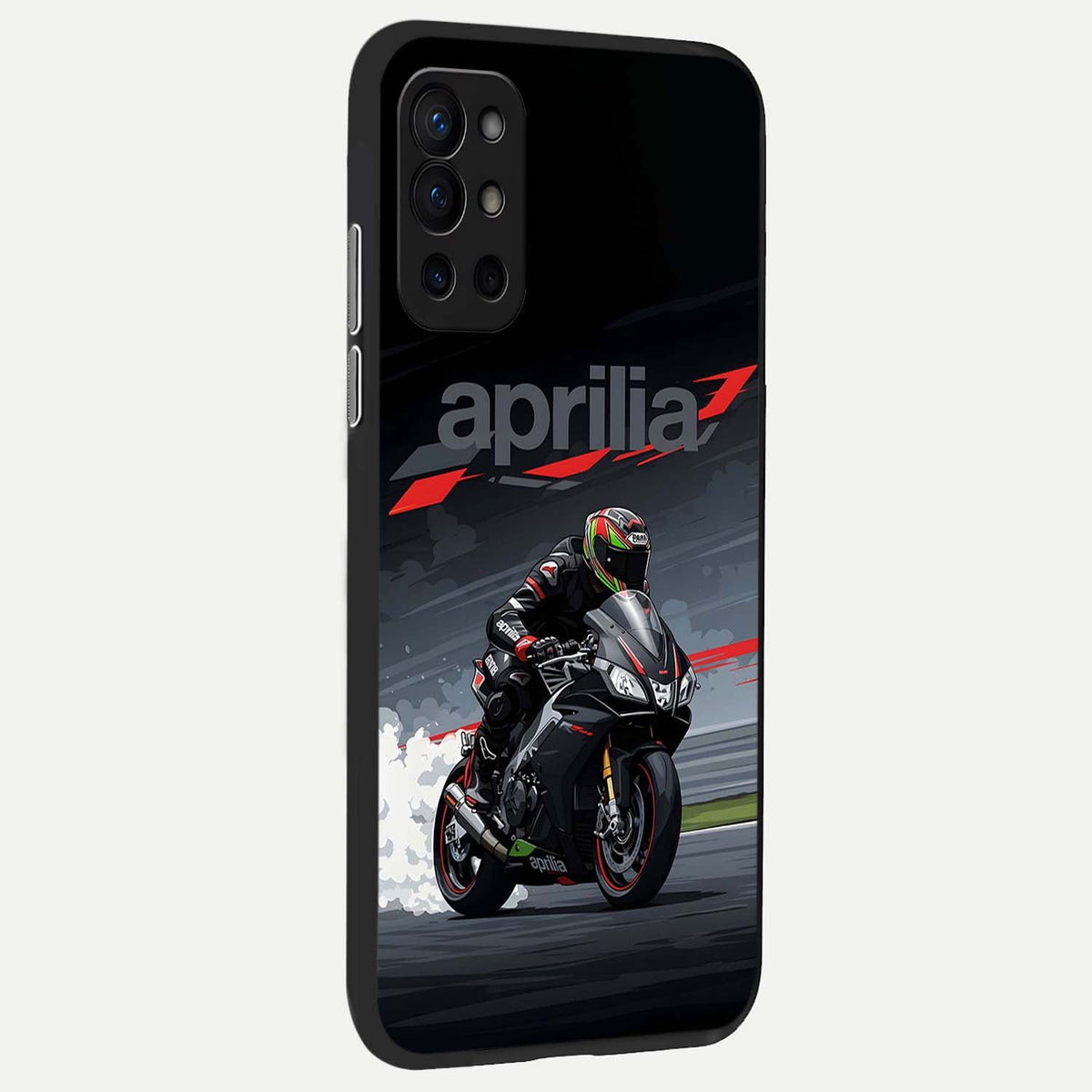  Dark Aprilla back cover For OnePlus 9R slim fit glass case with vibrant aesthetic design