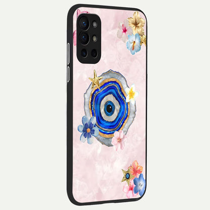  Divine Aura Bloom back cover For OnePlus 9R slim fit glass case with vibrant aesthetic design