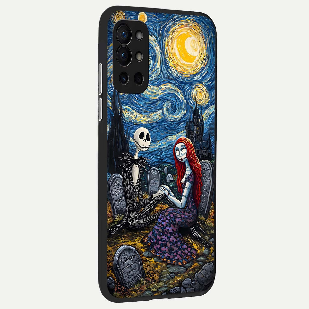 Eternal Night Love back cover For OnePlus 9R slim fit glass case with vibrant aesthetic design