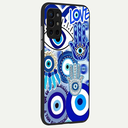  Evil Eyes Dream back cover For OnePlus 9R slim fit glass case with vibrant aesthetic design