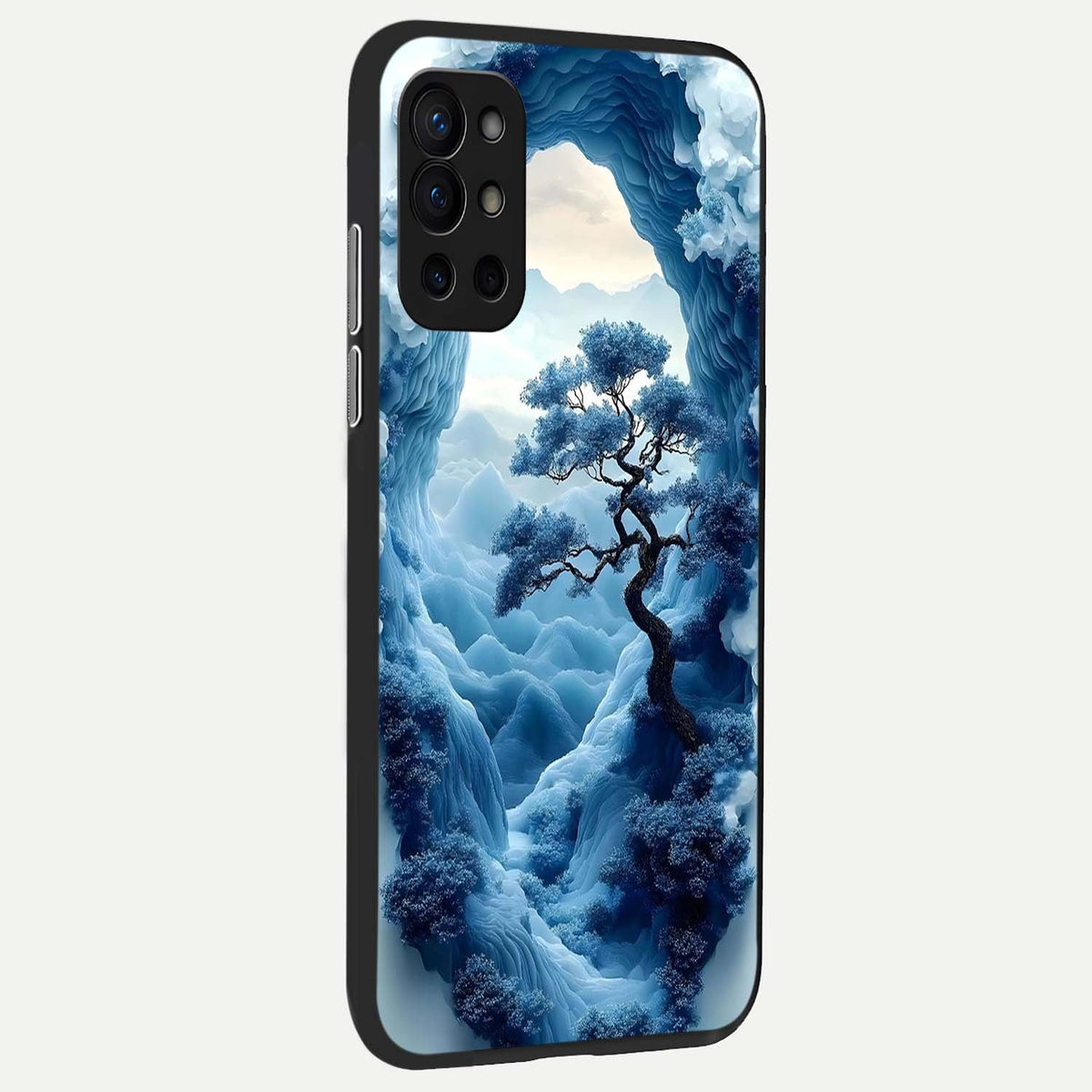  Frozen Serenity Gate back cover For OnePlus 9R slim fit glass case with vibrant aesthetic design