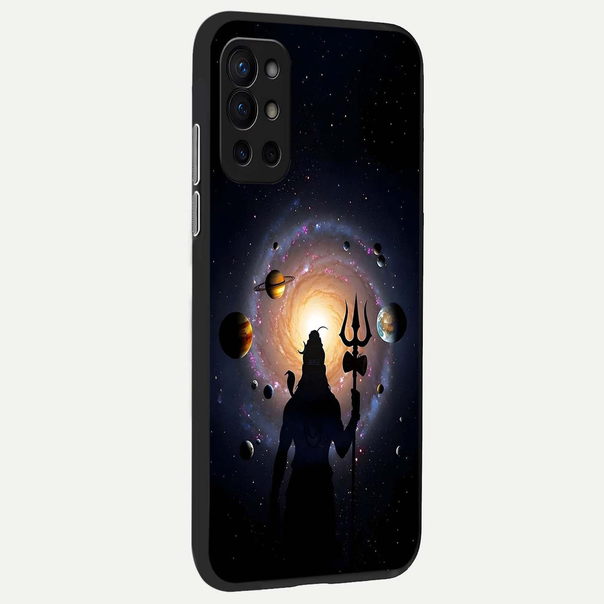  Galactic Shiva Vision back cover For OnePlus 9R slim fit glass case with vibrant aesthetic design