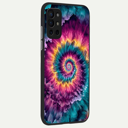  Galactic Spiral Burst back cover For OnePlus 9R slim fit glass case with vibrant aesthetic design