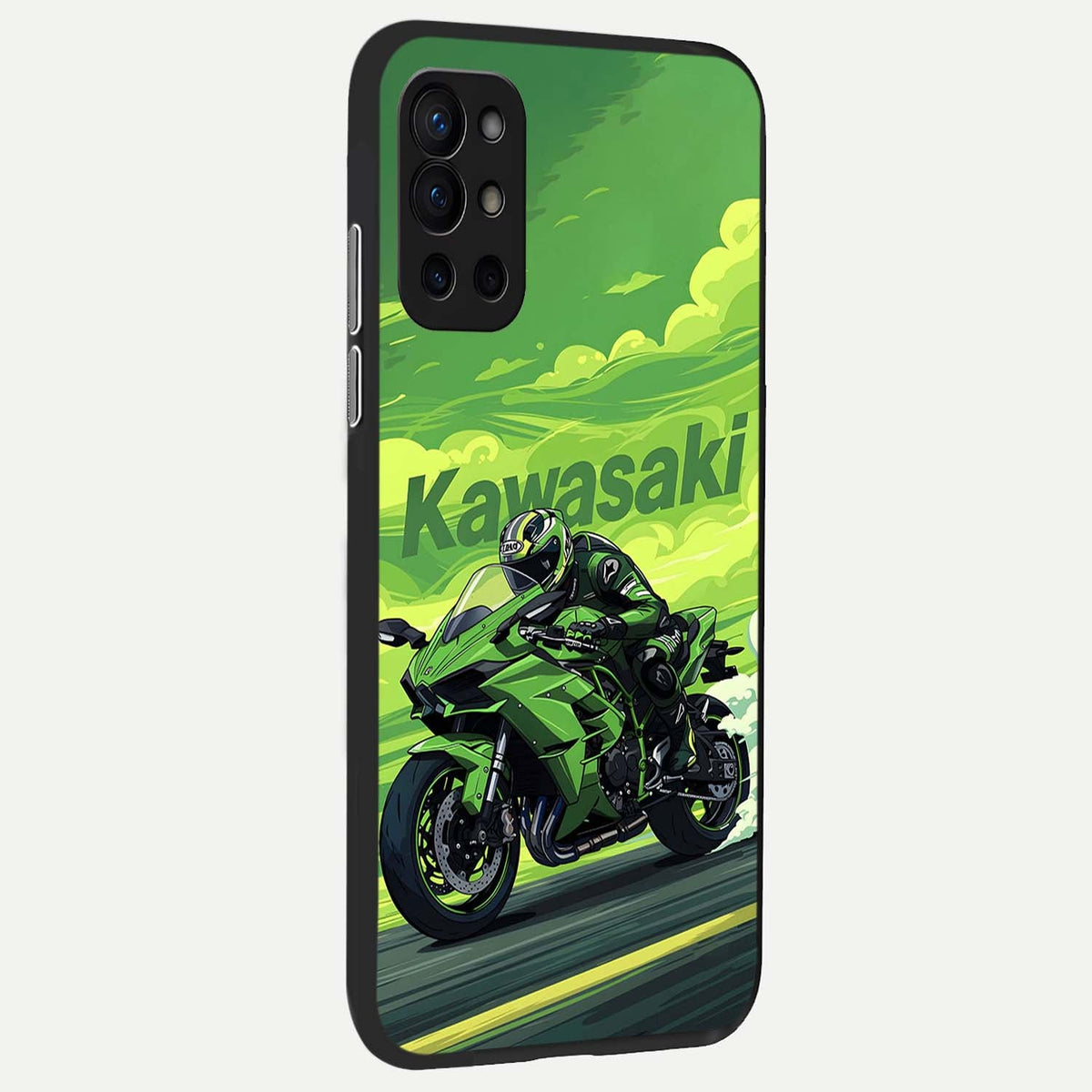  Greenery Sky back cover For OnePlus 9R slim fit glass case with vibrant aesthetic design