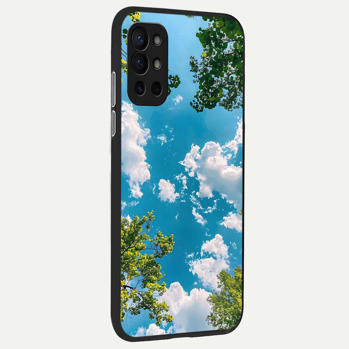  Green Moon Energy back cover For OnePlus 9R slim fit glass case with vibrant aesthetic design