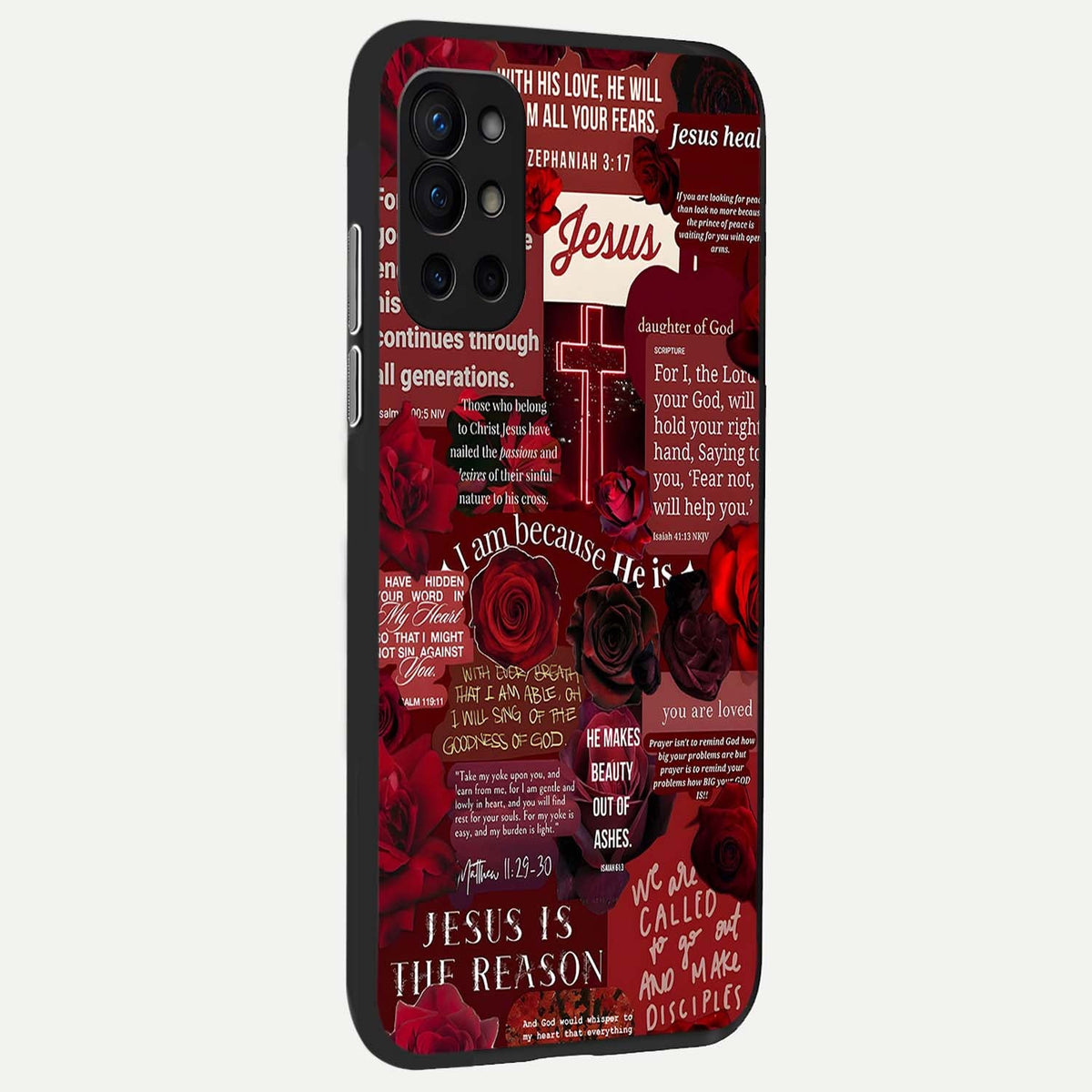  Jesus Love Heals back cover For OnePlus 9R slim fit glass case with vibrant aesthetic design