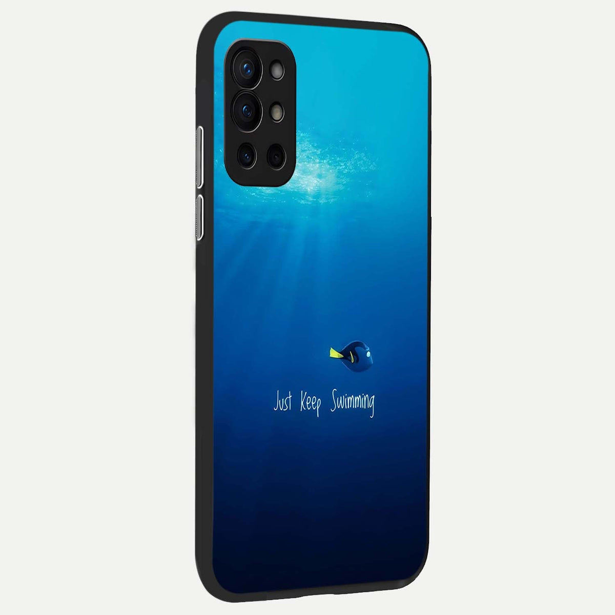  Just Keep Swimming back cover For OnePlus 9R slim fit glass case with vibrant aesthetic design