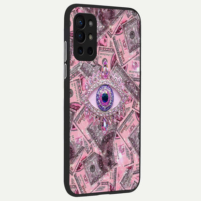  Money Eye Luxe back cover For OnePlus 9R slim fit glass case with vibrant aesthetic design