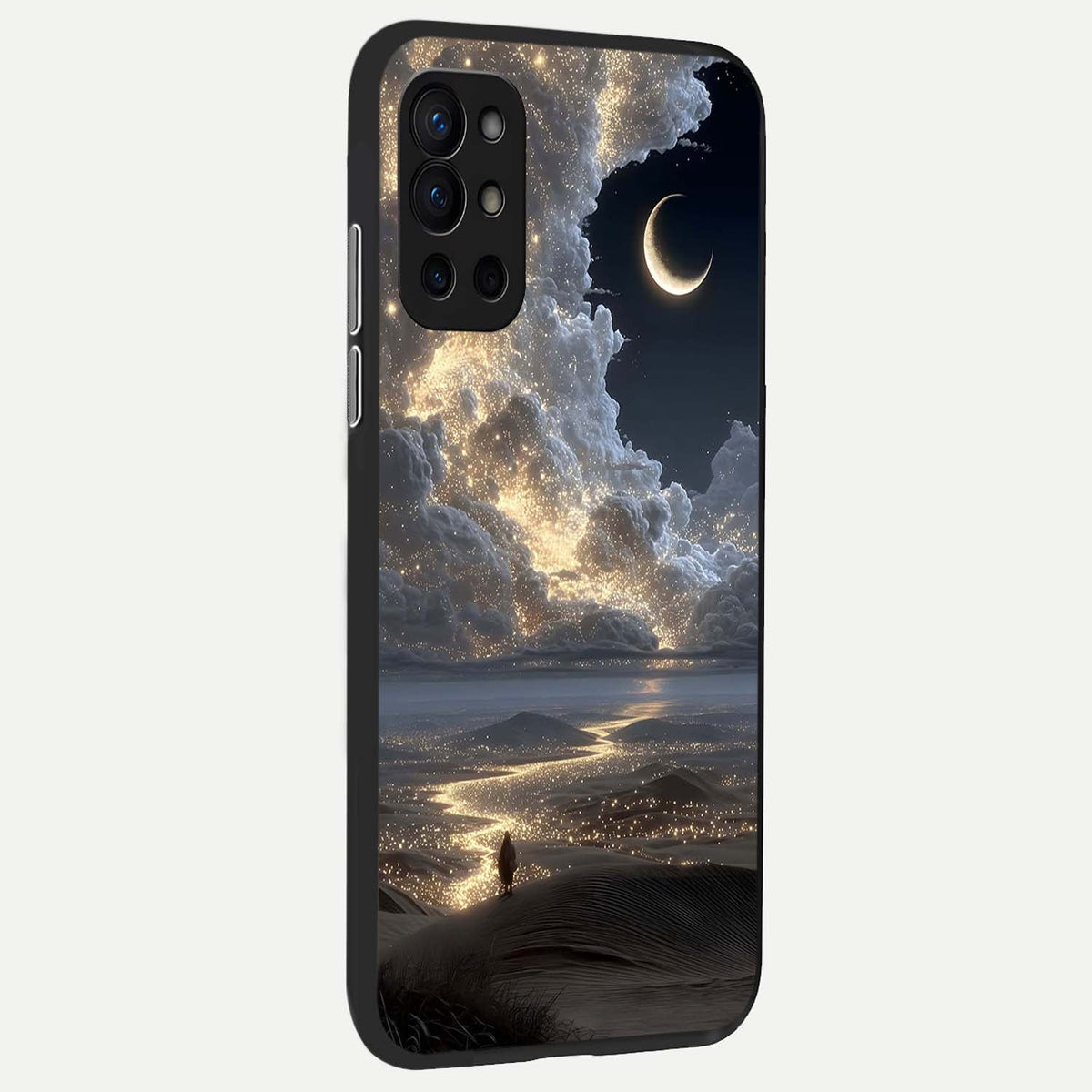  Moonlight Spark Path back cover For OnePlus 9R slim fit glass case with vibrant aesthetic design