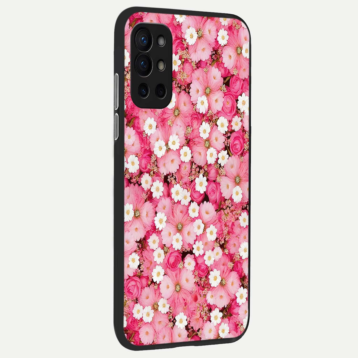  Pink Daisy Bliss back cover For OnePlus 9R slim fit glass case with vibrant aesthetic design