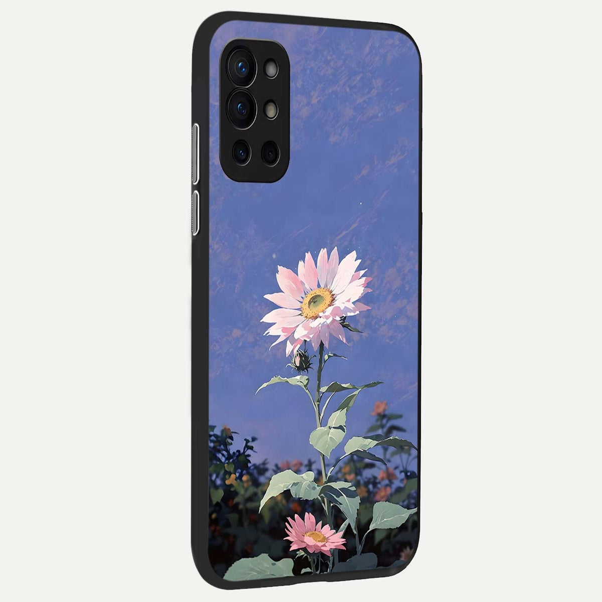  Pink Shells Outline back cover For OnePlus 9R slim fit glass case with vibrant aesthetic design