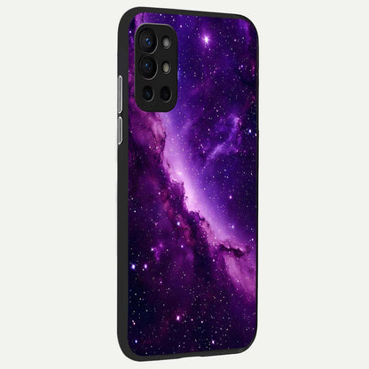  Purple Shade Sky back cover For OnePlus 9R slim fit glass case with vibrant aesthetic design