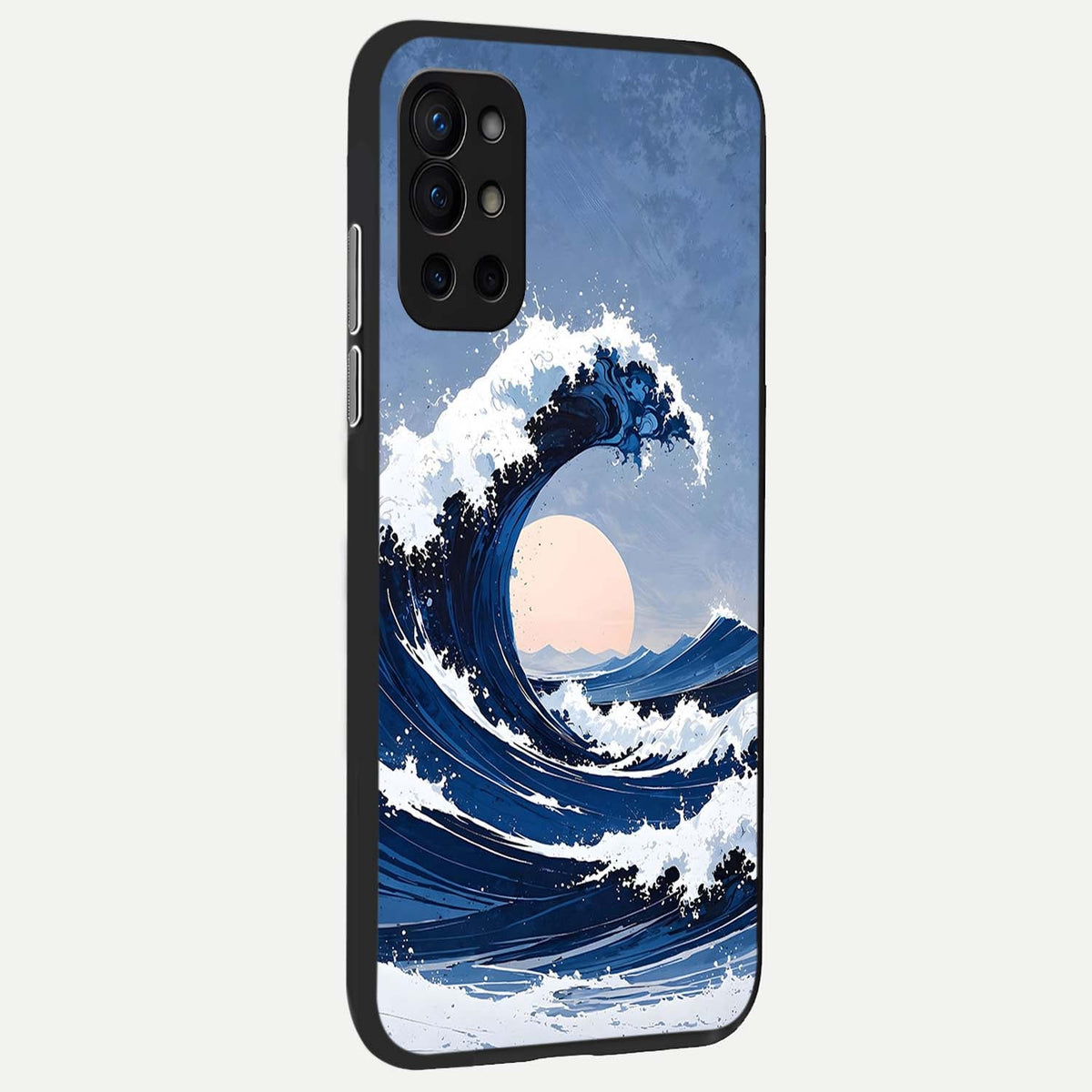  Rising Tide Power back cover For OnePlus 9R slim fit glass case with vibrant aesthetic design