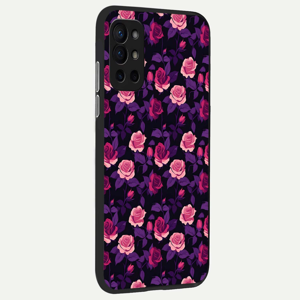  Rose Garden Twilight back cover For OnePlus 9R slim fit glass case with vibrant aesthetic design