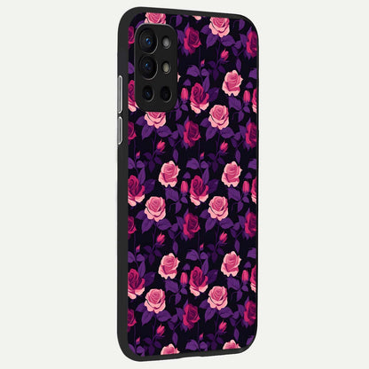  Rose Garden Twilight back cover For OnePlus 9R slim fit glass case with vibrant aesthetic design