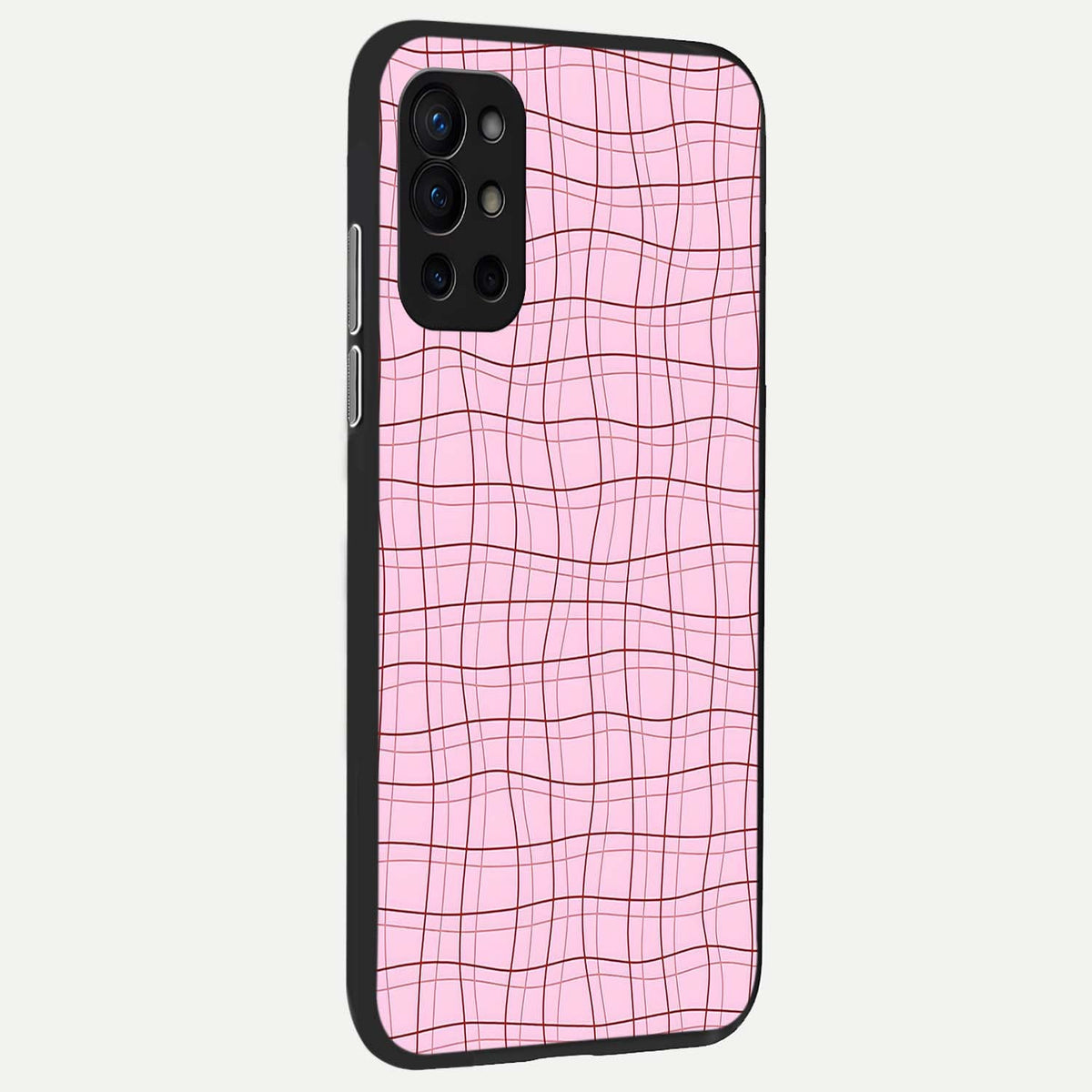  Soft Grid Bliss back cover For OnePlus 9R slim fit glass case with vibrant aesthetic design