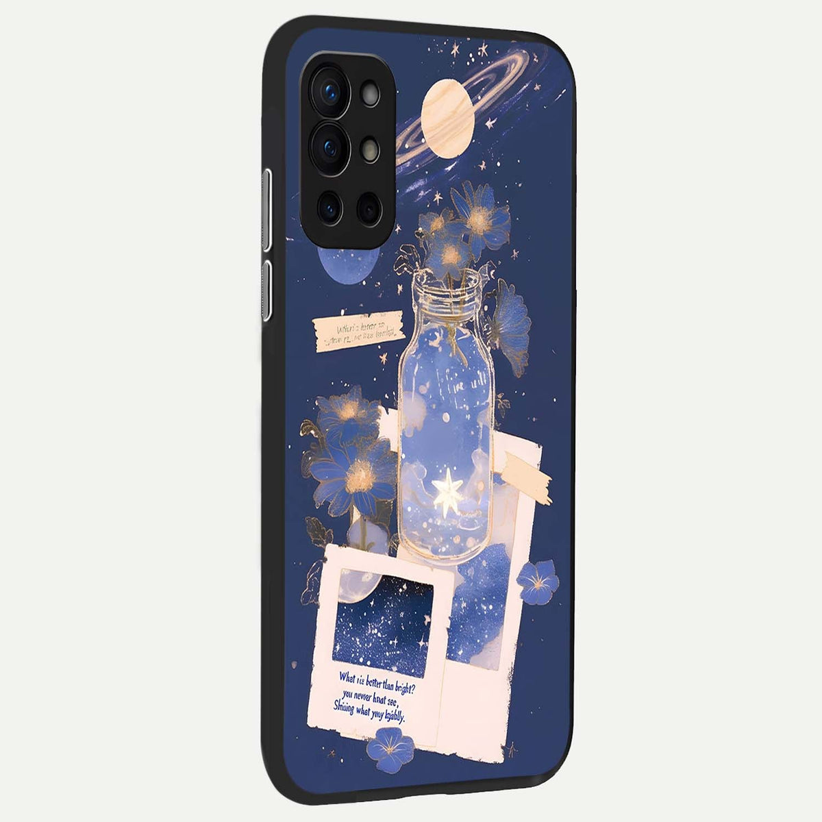  Starlit Cosmic Jar back cover For OnePlus 9R slim fit glass case with vibrant aesthetic design