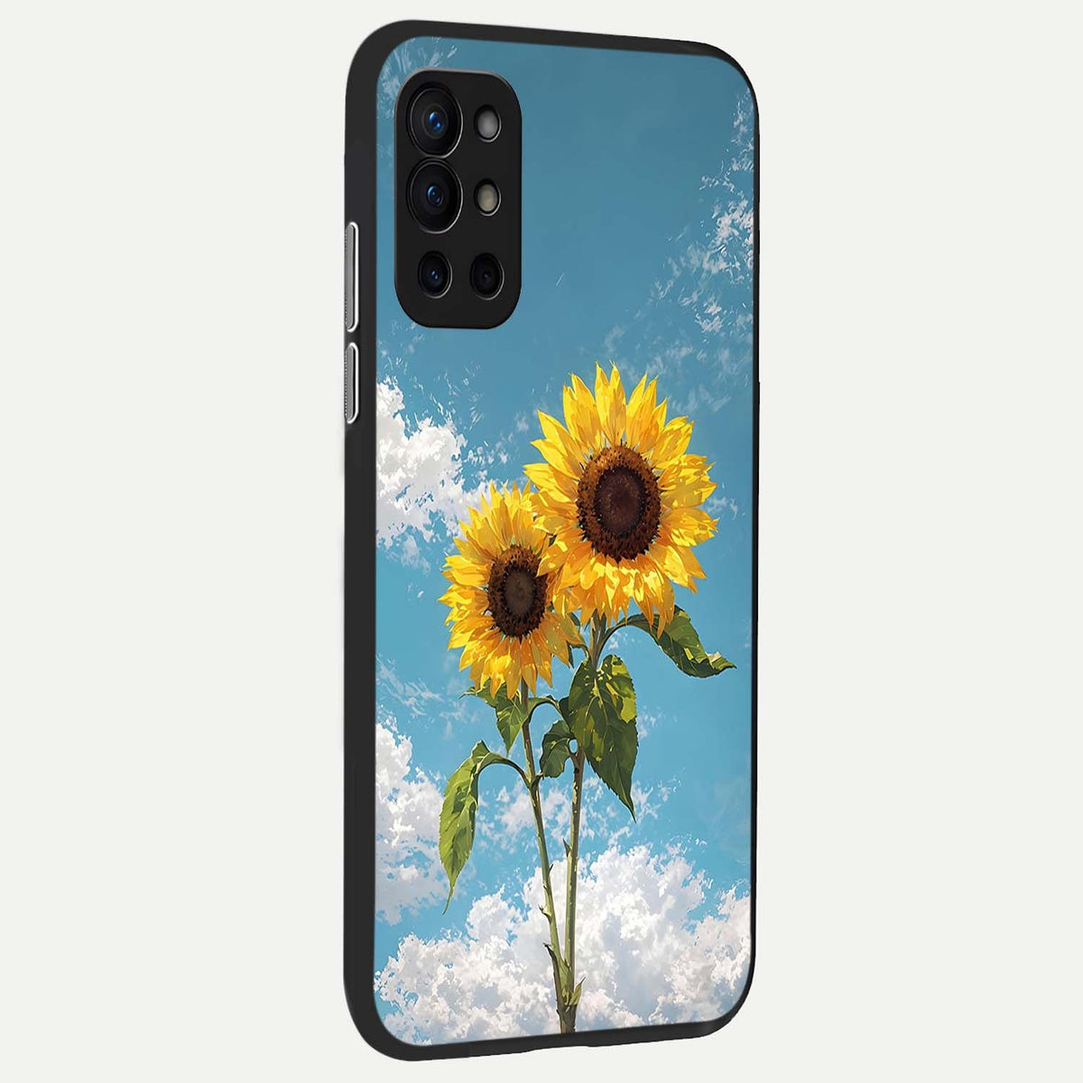  Sunlit Daisy Glow back cover For OnePlus 9R slim fit glass case with vibrant aesthetic design