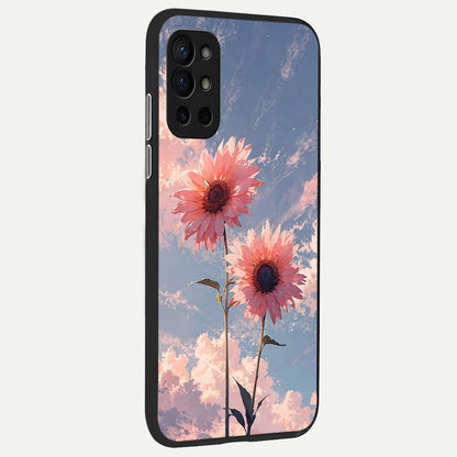  Sun Moon Balance back cover For OnePlus 9R slim fit glass case with vibrant aesthetic design