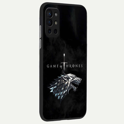  Throne Wolf Legacy back cover For OnePlus 9R slim fit glass case with vibrant aesthetic design