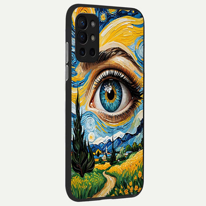  Van Gogh Eye back cover For OnePlus 9R slim fit glass case with vibrant aesthetic design