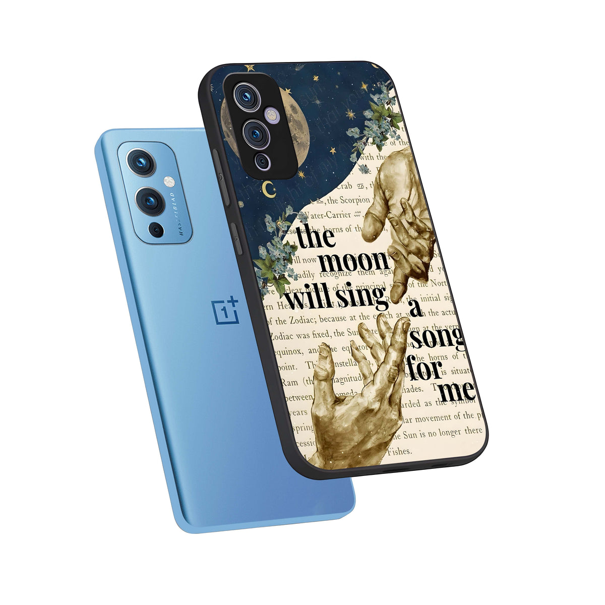  Aesthetic Divine phone case For OnePlus 9 showing premium glass back cover with detailed artwork
