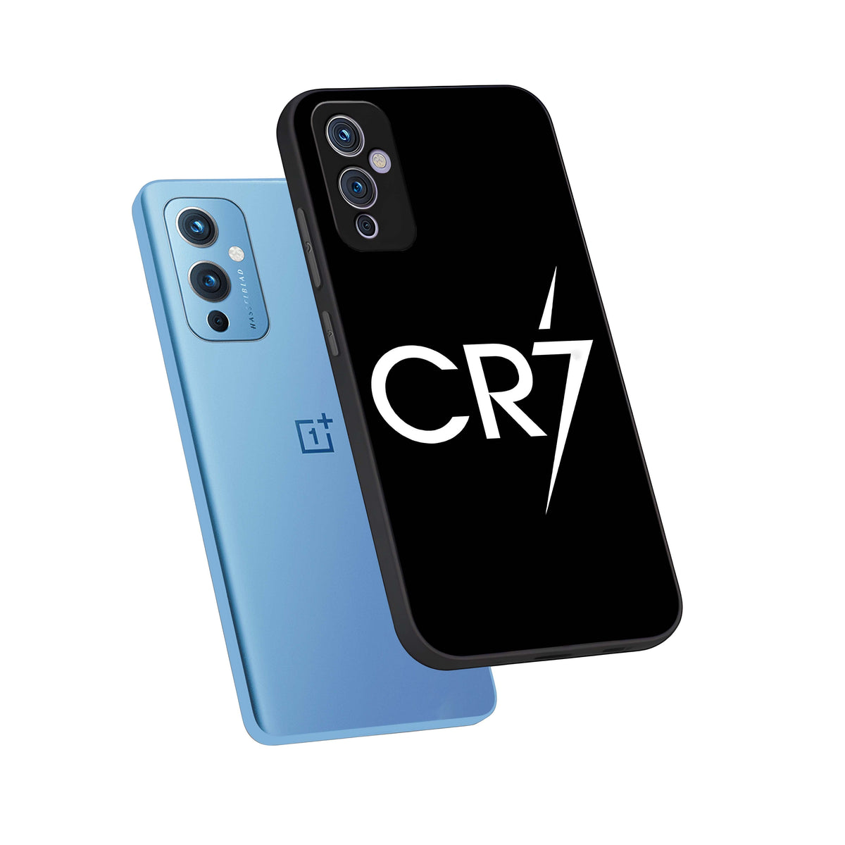  CR7 Elite Strike phone case For OnePlus 9 showing premium glass back cover with detailed artwork