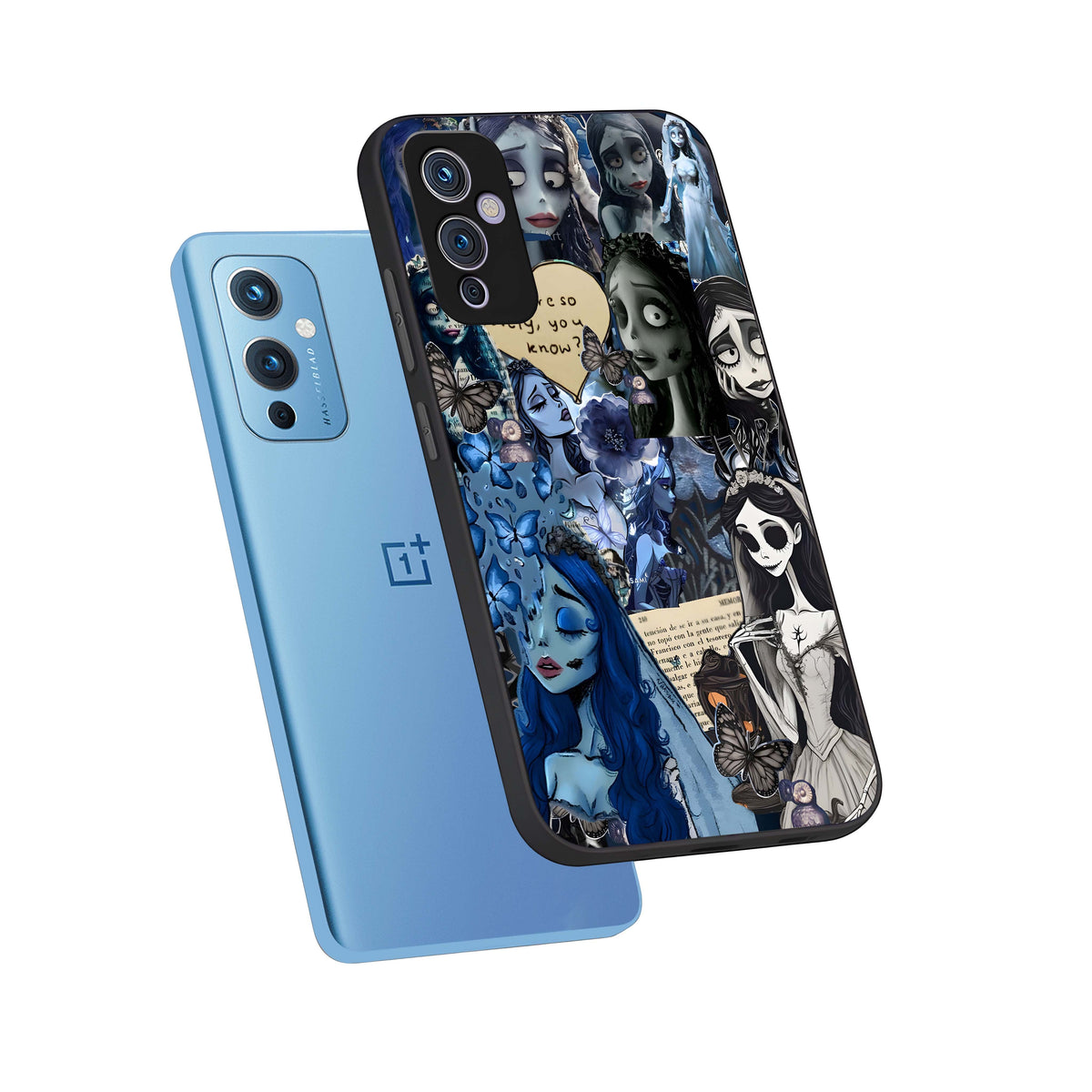  Corpse Bride Posters phone case For OnePlus 9 showing premium glass back cover with detailed artwork