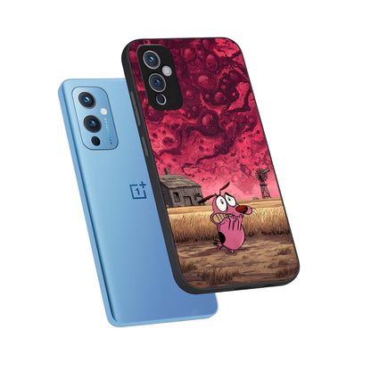  Courage Under Sky phone case For OnePlus 9 showing premium glass back cover with detailed artwork