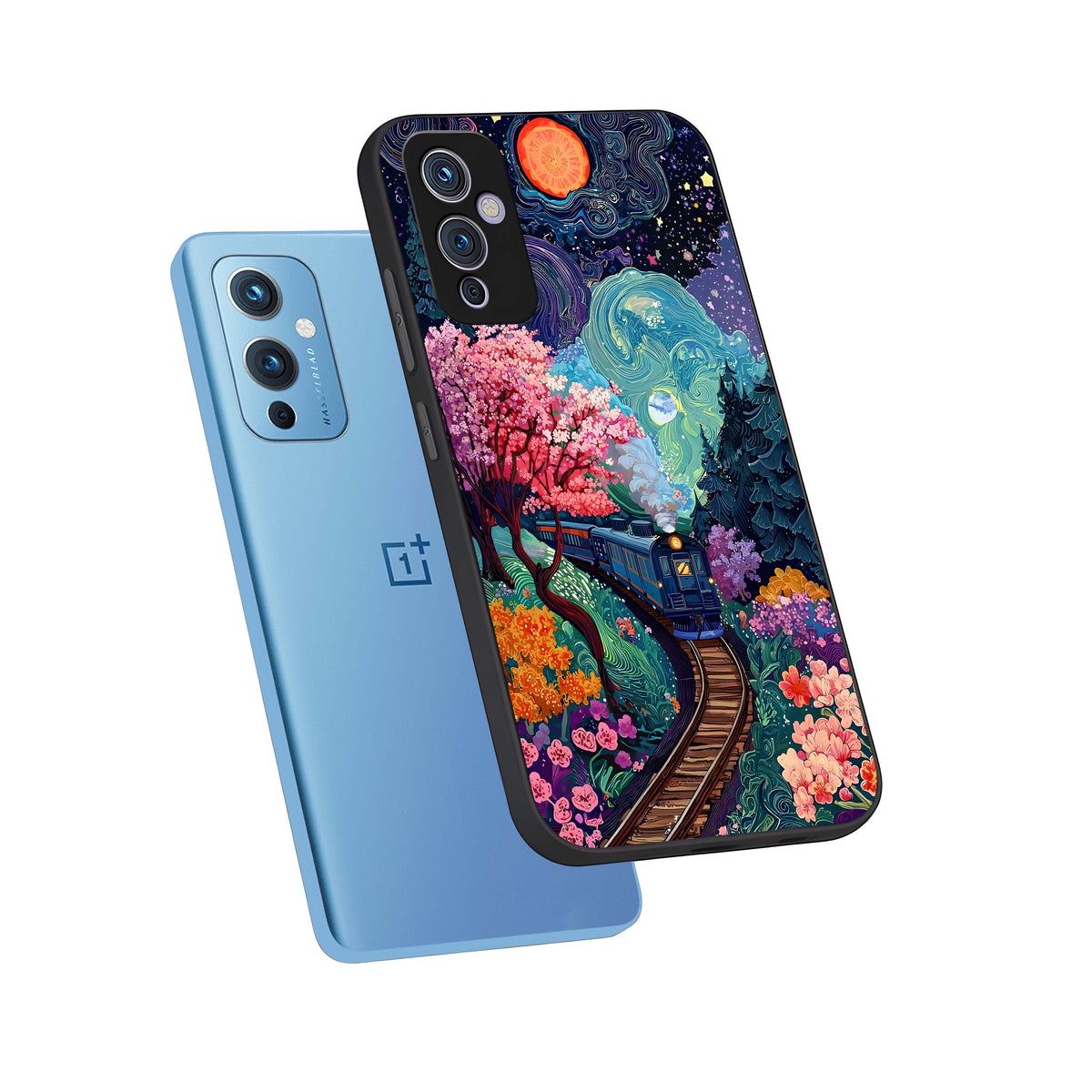 Digital Art phone case For OnePlus 9 showing premium glass back cover with detailed artwork