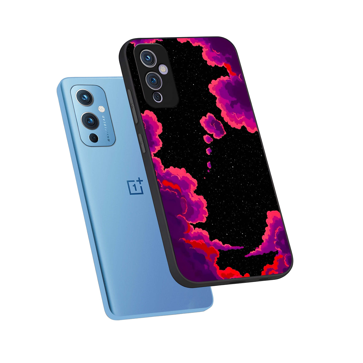  Galaxy Dream Frame phone case For OnePlus 9 showing premium glass back cover with detailed artwork