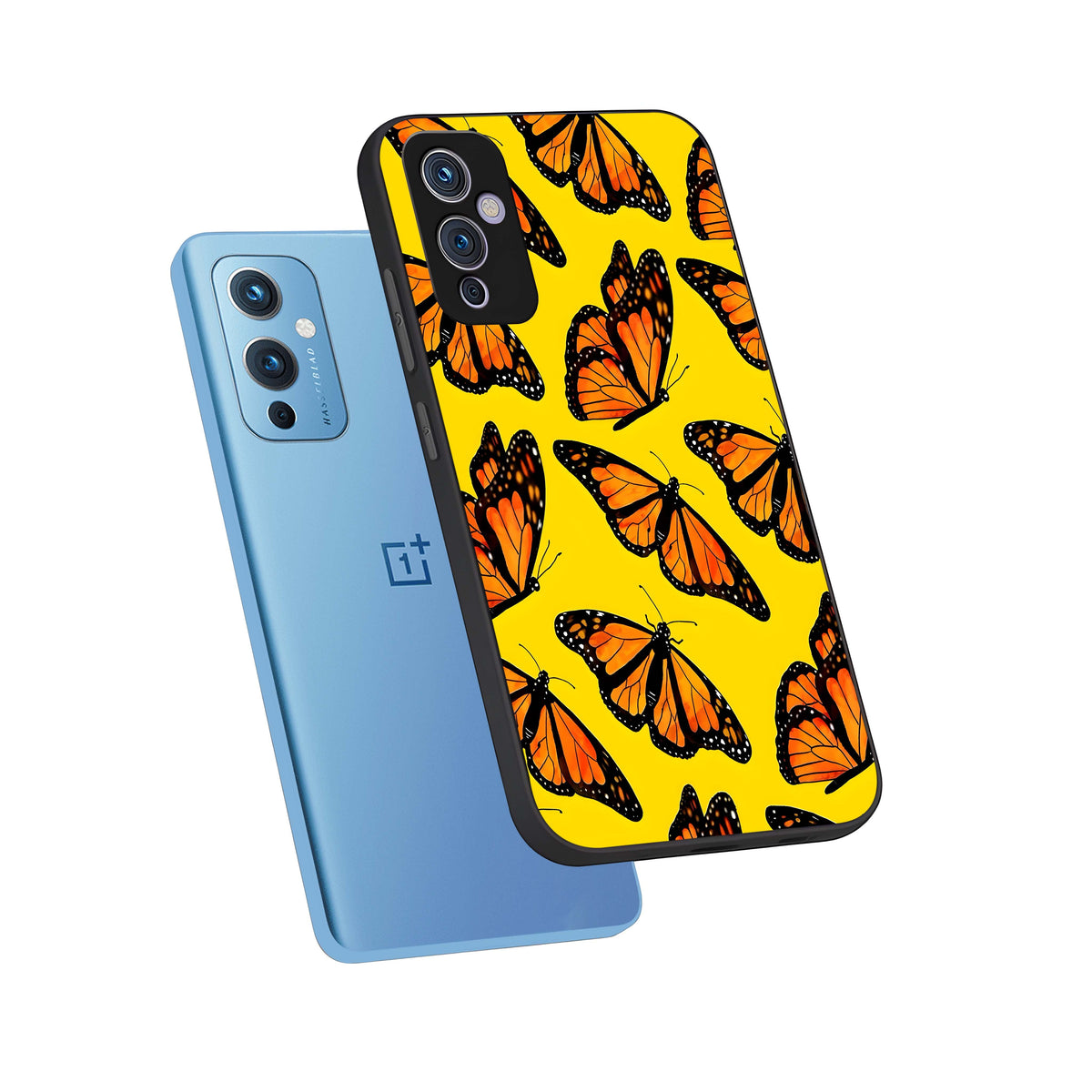  Golden Wing Flight phone case For OnePlus 9 showing premium glass back cover with detailed artwork