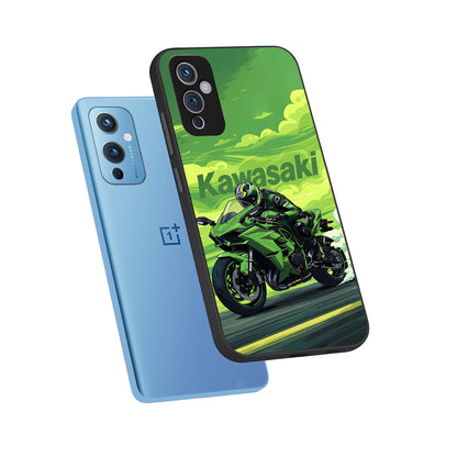  Greenery Sky phone case For OnePlus 9 showing premium glass back cover with detailed artwork