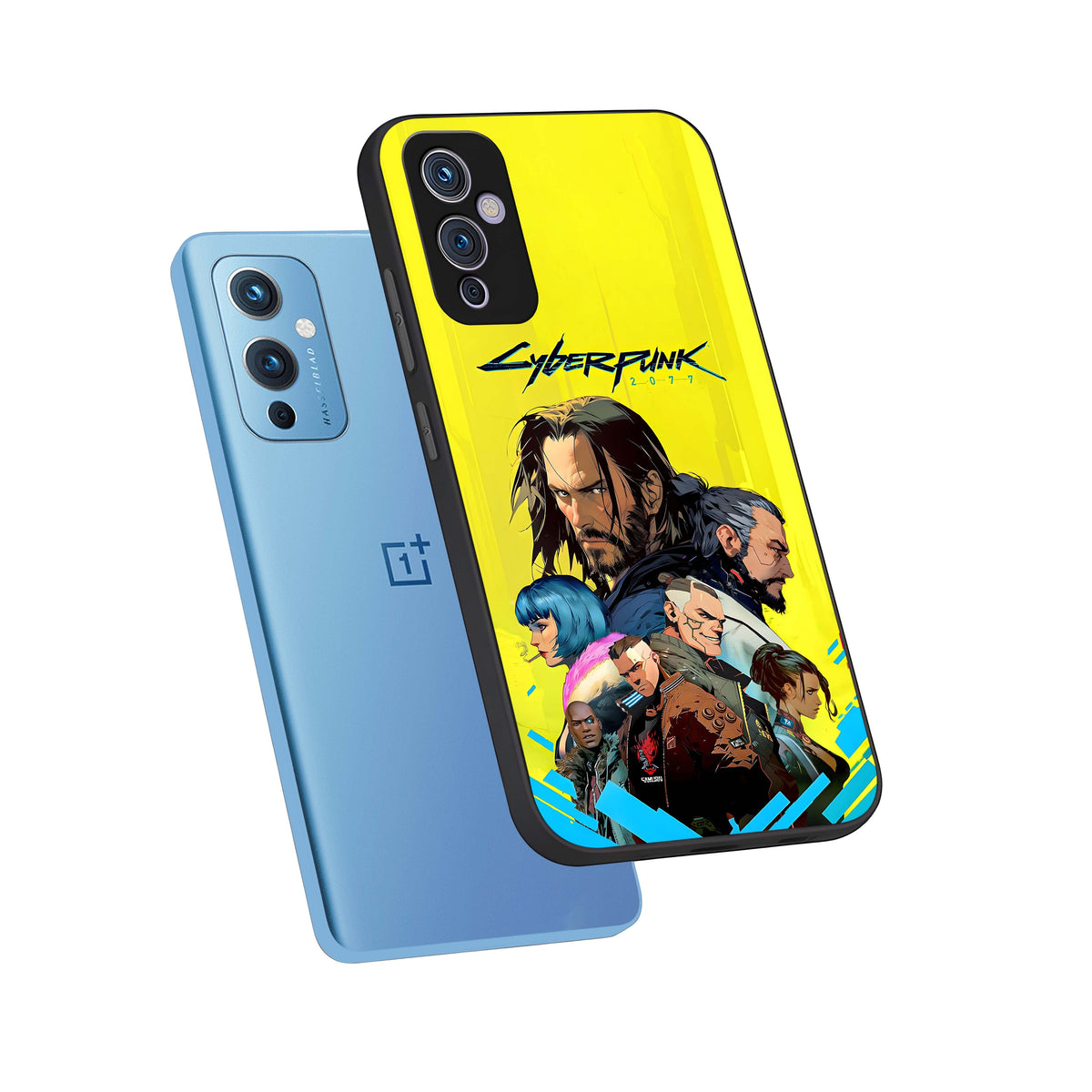  Neon Rebel Genesis phone case For OnePlus 9 showing premium glass back cover with detailed artwork