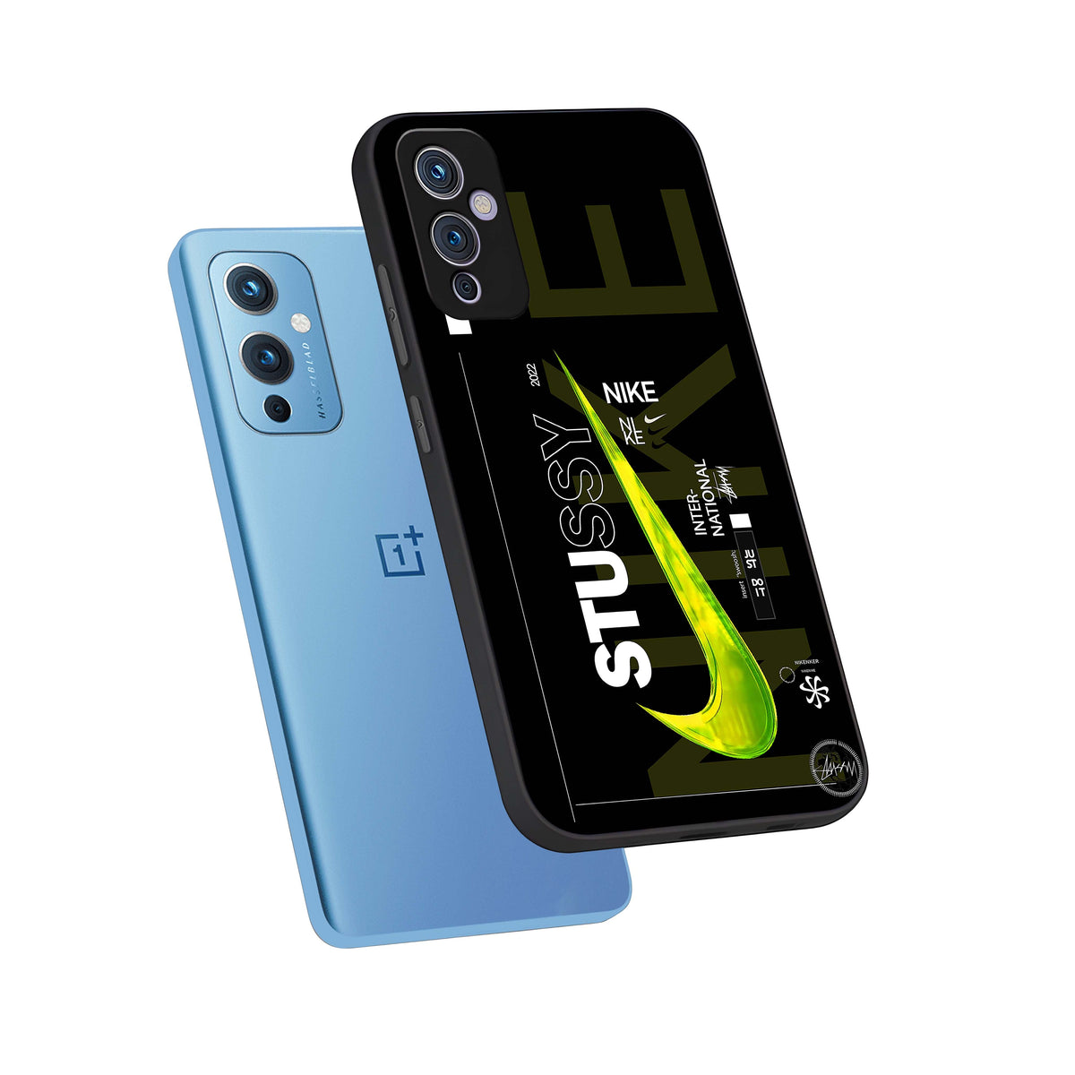  Neon Street Edition phone case For OnePlus 9 showing premium glass back cover with detailed artwork