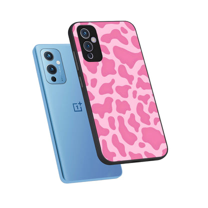  Pinkish Scenery phone case For OnePlus 9 showing premium glass back cover with detailed artwork