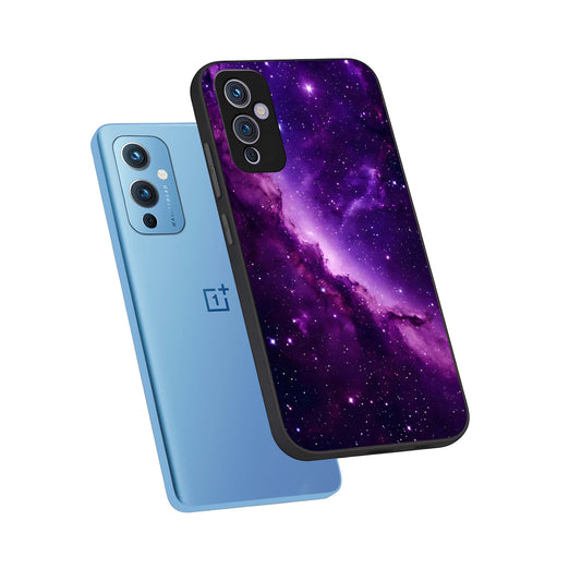  Purple Shade Sky phone case For OnePlus 9 showing premium glass back cover with detailed artwork