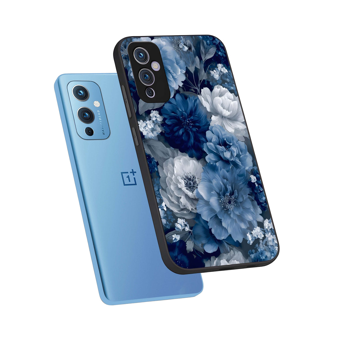  Royal Bloom Garden phone case For OnePlus 9 showing premium glass back cover with detailed artwork