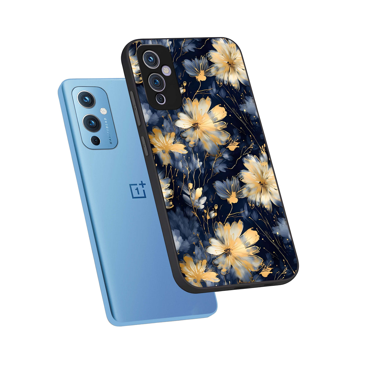  Royal Petal Dream phone case For OnePlus 9 showing premium glass back cover with detailed artwork