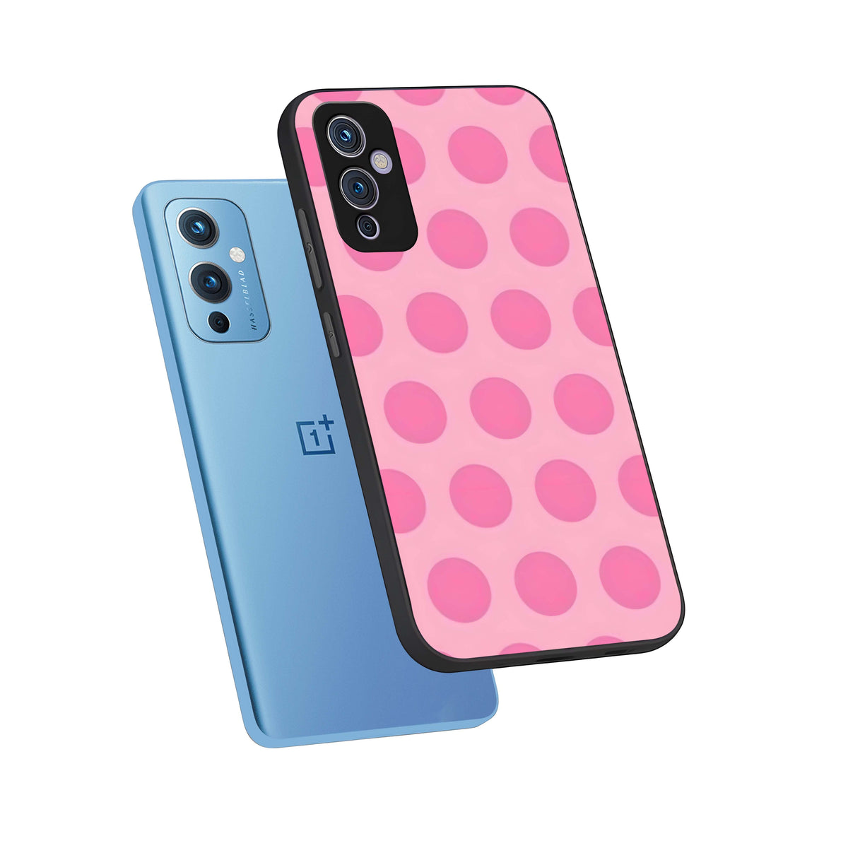  Sweet Dot Dreams phone case For OnePlus 9 showing premium glass back cover with detailed artwork