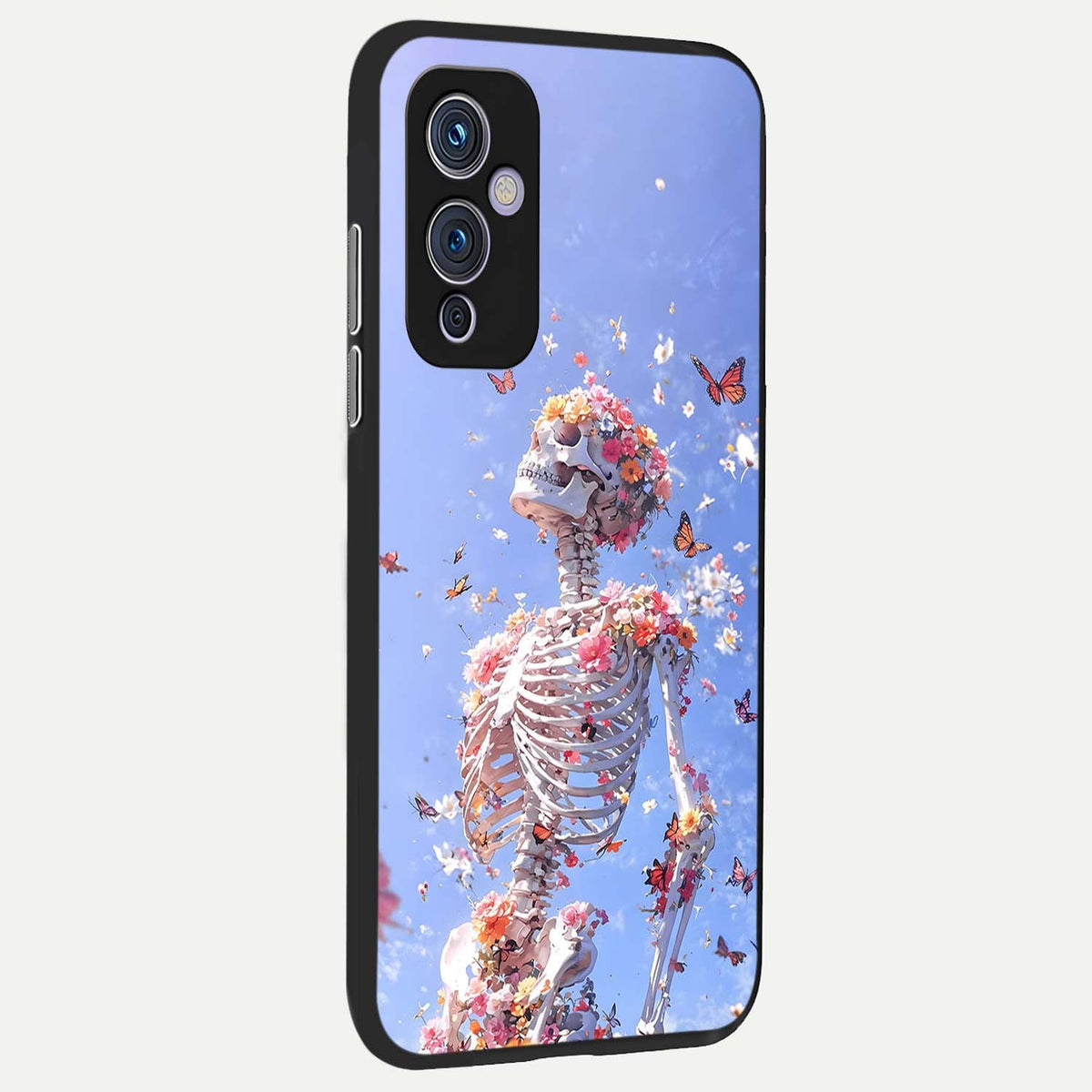  Bloom Beyond Bones back cover For OnePlus 9 slim fit glass case with vibrant aesthetic design