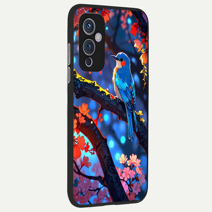  Blooming Water Drift back cover For OnePlus 9 slim fit glass case with vibrant aesthetic design