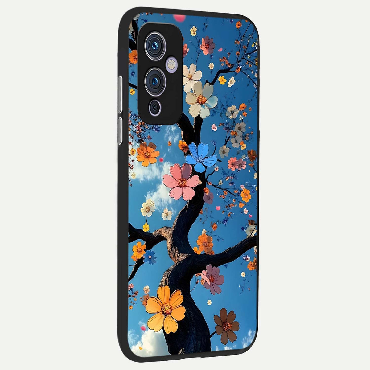  Blossom Dream Sky back cover For OnePlus 9 slim fit glass case with vibrant aesthetic design
