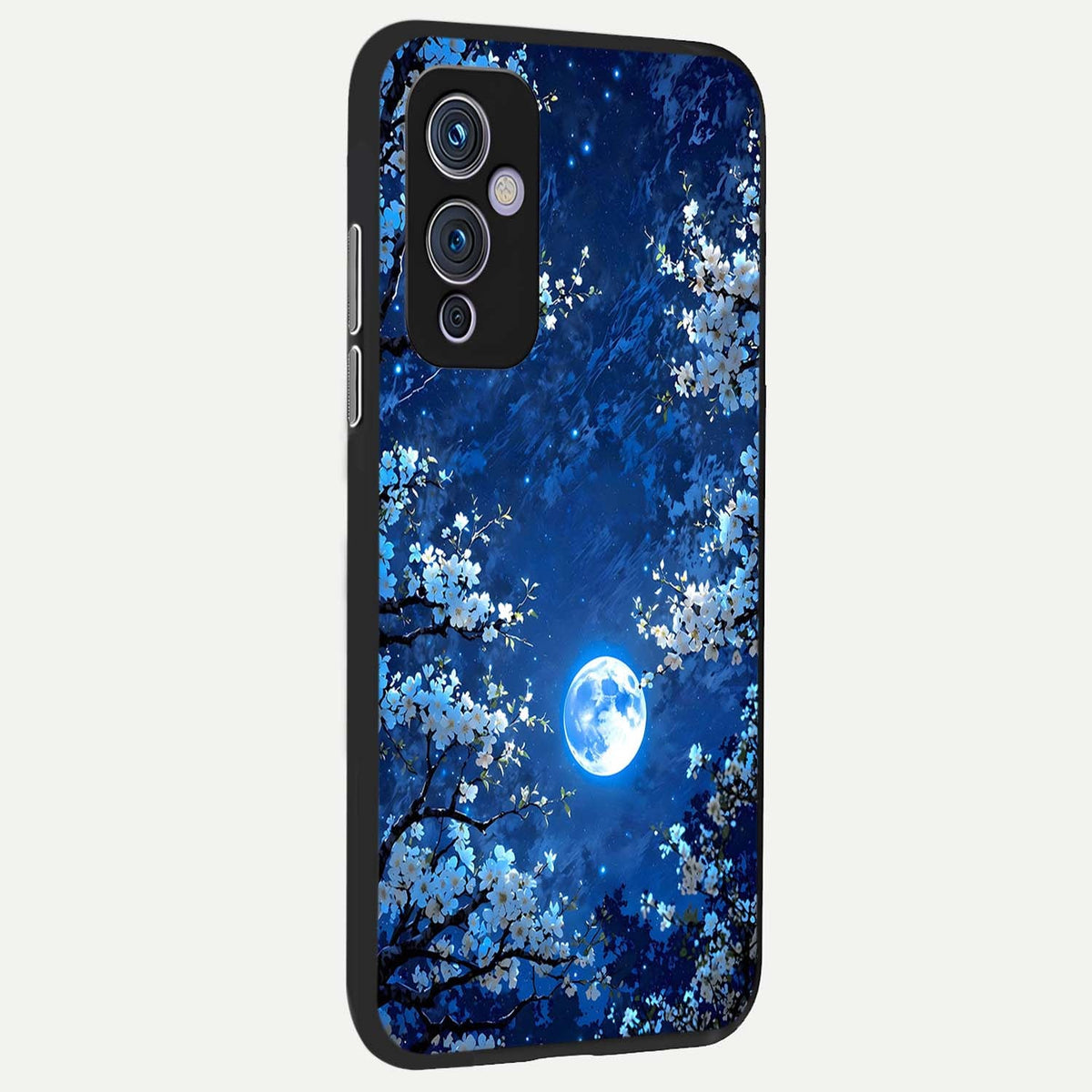  Blossom Moonlight Sky back cover For OnePlus 9 slim fit glass case with vibrant aesthetic design