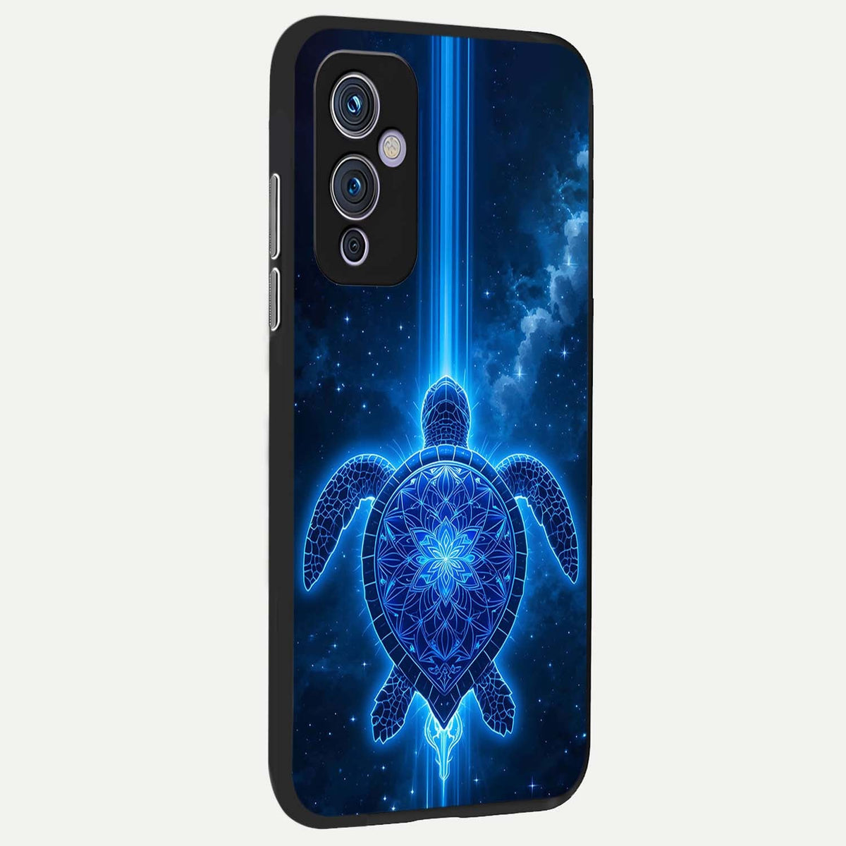  Blue Galaxy Turtle back cover For OnePlus 9 slim fit glass case with vibrant aesthetic design